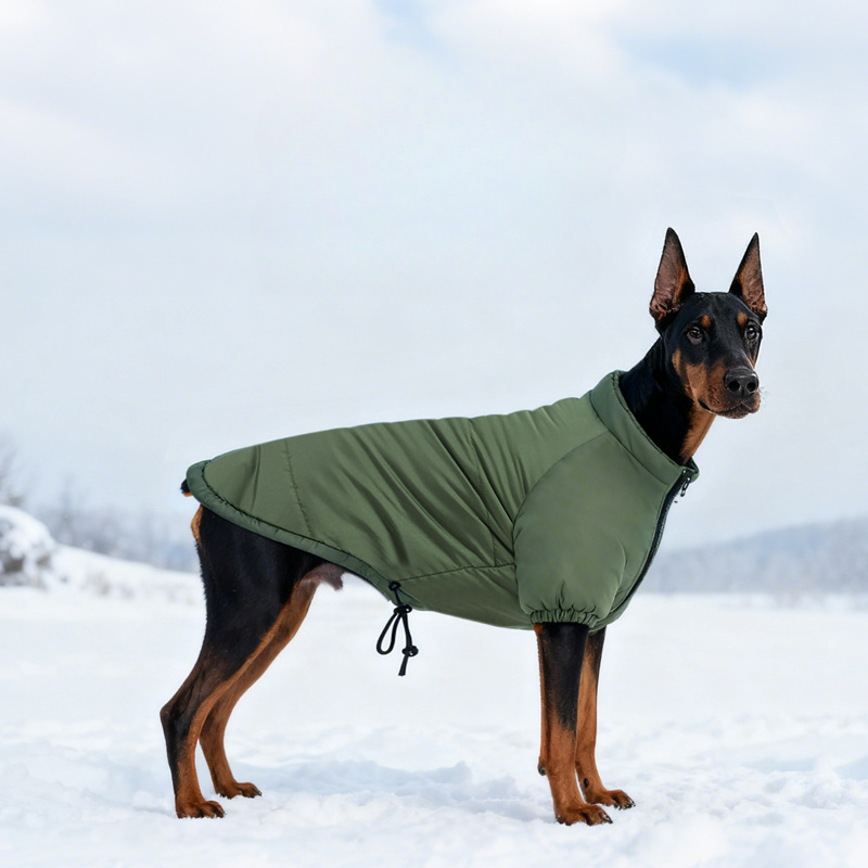 Warm Dog Winter Coat – Waterproof Padded Dog Jacket for Medium Large Dogs Cold Weather