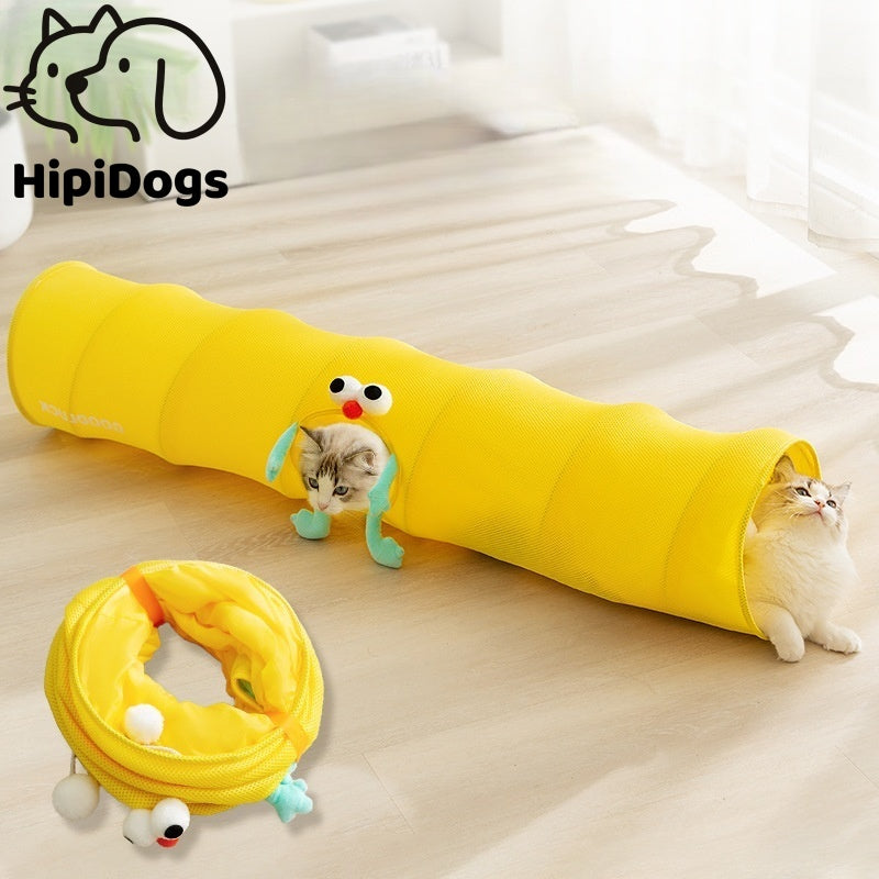 Foldable Cat Tunnel Toy – Fun & Compact Play for Cats