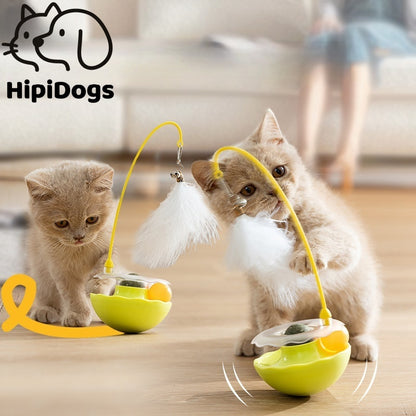Automatic Interactive Cat Toy – Hands-Free Feather Play for Lazy Cat Lovers