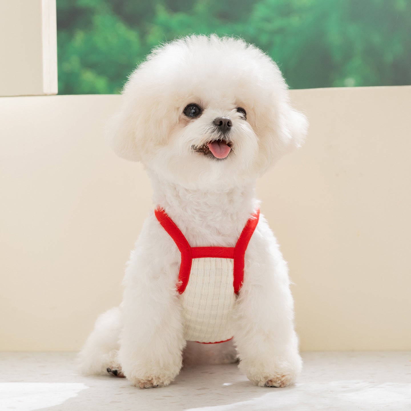 Cute Puppy Harness Vest – Breathable Dog Harness Shirt with Leash Ring for Small Dogs
