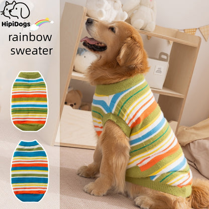 Rainbow Sweater for Large Dogs