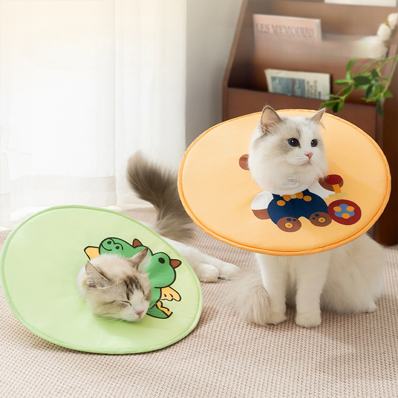 Cute Pet Recovery Collar | Soft Protective Cat & Dog Cone | Adjustable Post-Surgery E-Collar for Cats & Small Dogs | HipiDogs