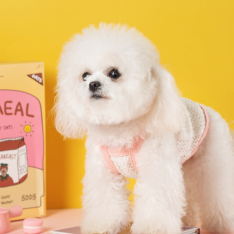 Cute Lace Heart Dog Harness Vest – Breathable Summer Fit