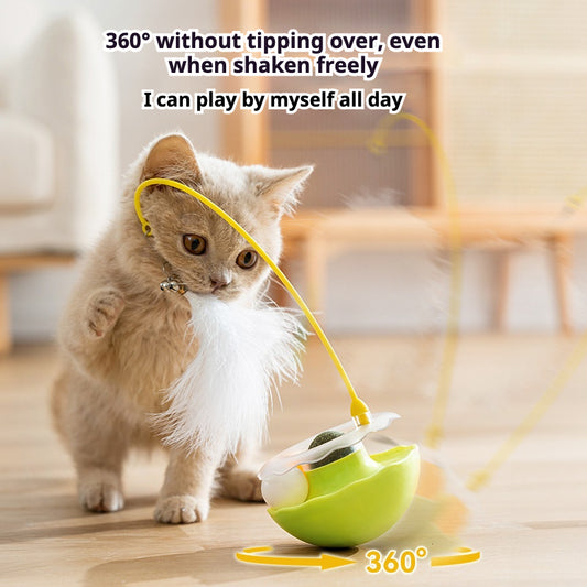 Automatic Interactive Cat Toy – Hands-Free Feather Play for Lazy Cat Lovers