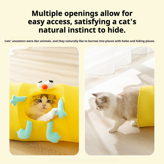 Foldable Cat Tunnel Toy – Fun & Compact Play for Cats