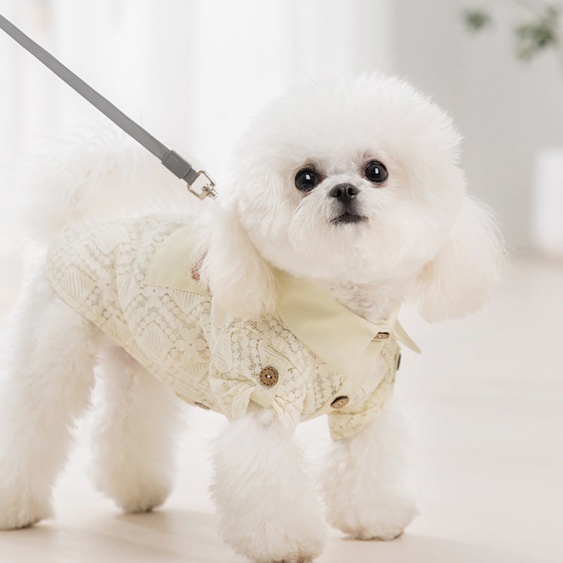 Warm Fleece Dog Hoodie Coat for Small Dogs – Soft Winter Pet Jacket with Cute Design