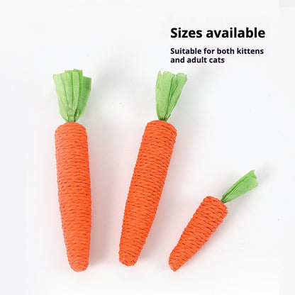 Handmade Paper Rope Carrot Toy  – Durable and Bite-Resistant Design