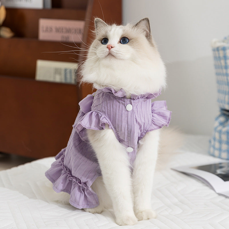 HipiDogs Princess Pet Dress – Elegant Ruffle Summer Outfit