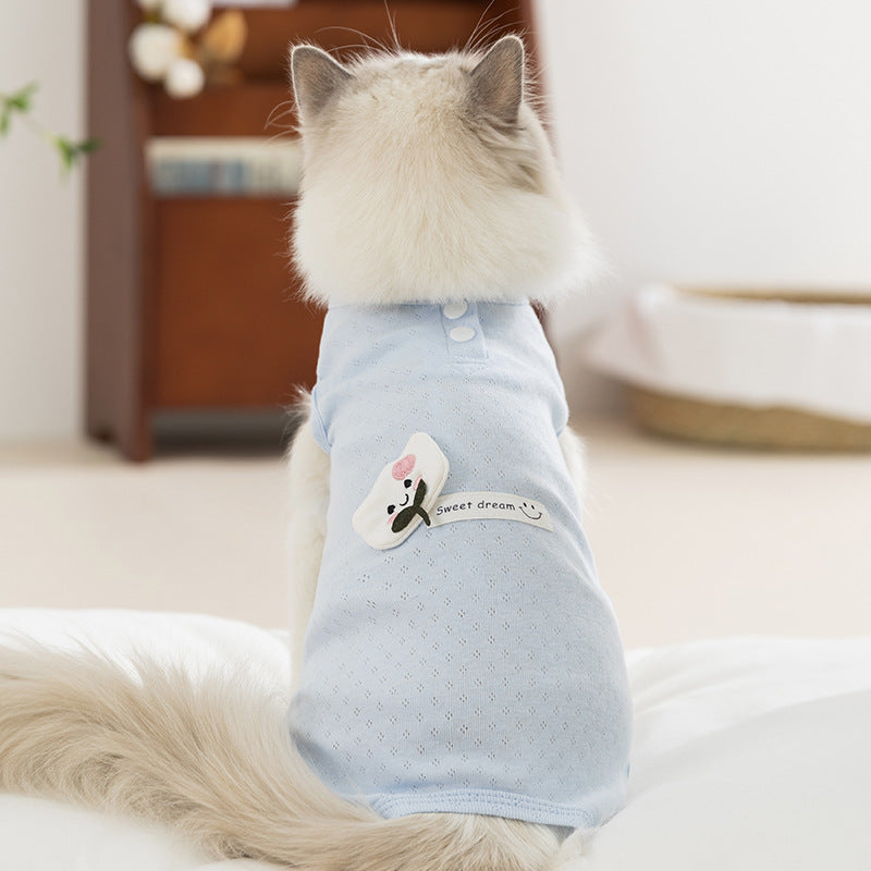 Cute Cat Pajamas Shirt – Soft Breathable Summer Fit