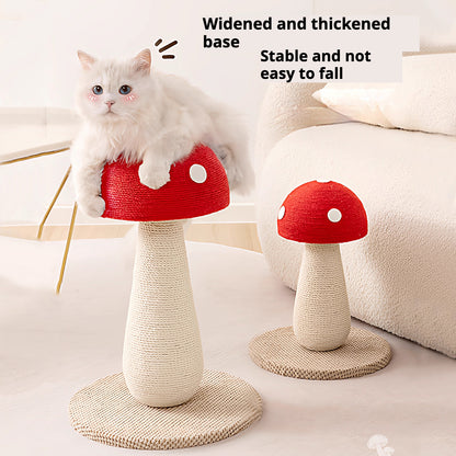 Interactive Mushroom Cat Scratcher with Playful Bunny Toy