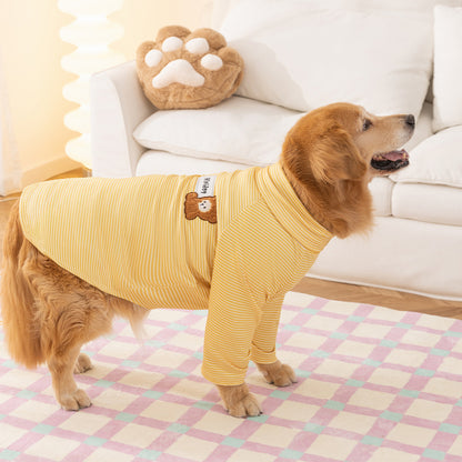 Striped Dog Hoodie for Large Dogs Soft Comfortable Puppy Clothes 3XL–8XL