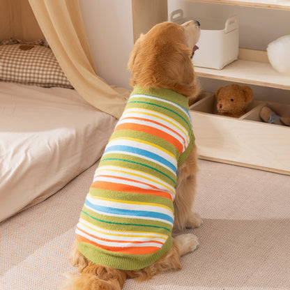 Rainbow Sweater for Large Dogs