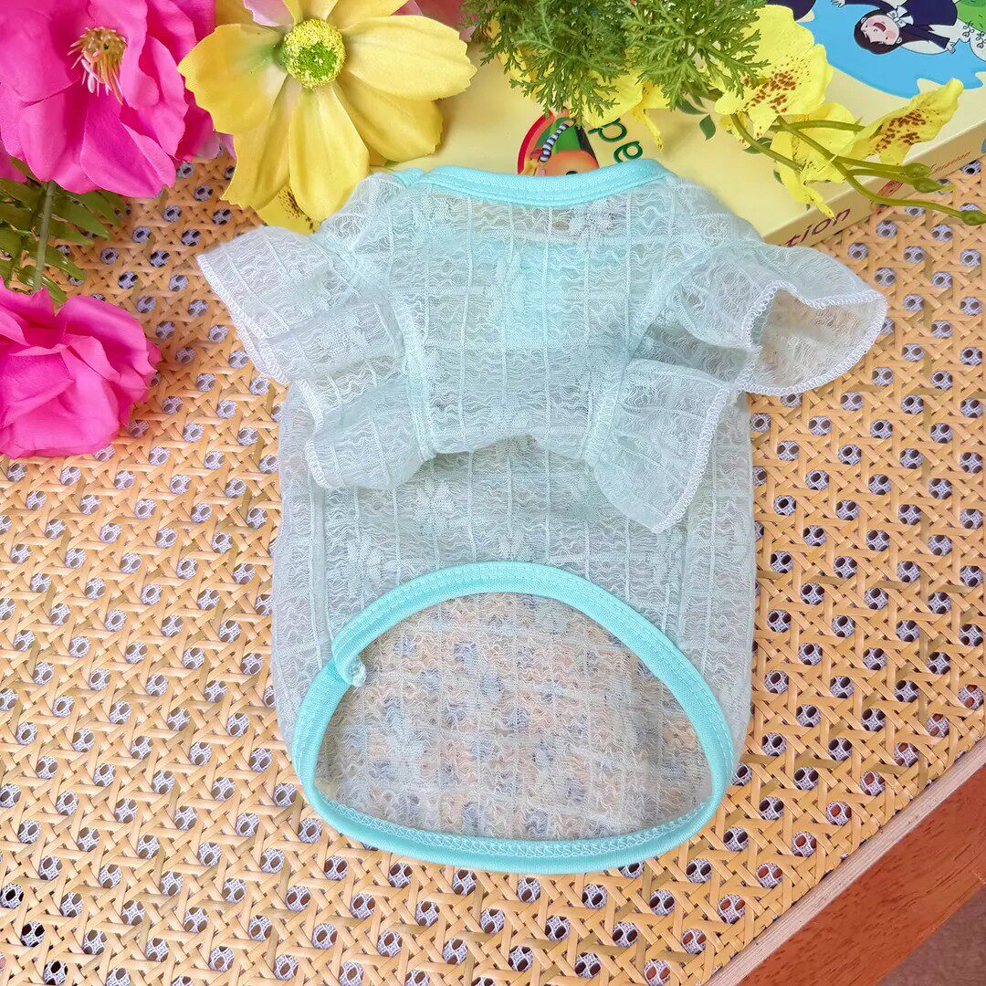 Lace Ruffle Pet Harness Vest – Breathable Summer Fit