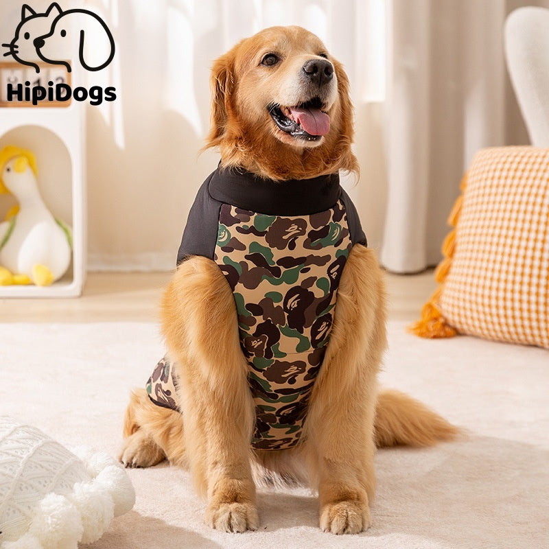 Camouflage Dog Jacket for Large Dogs Warm Stylish Puppy Clothes 3XL–8XL