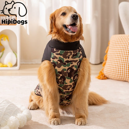 Camouflage Dog Jacket for Large Dogs Warm Stylish Puppy Clothes 3XL–8XL