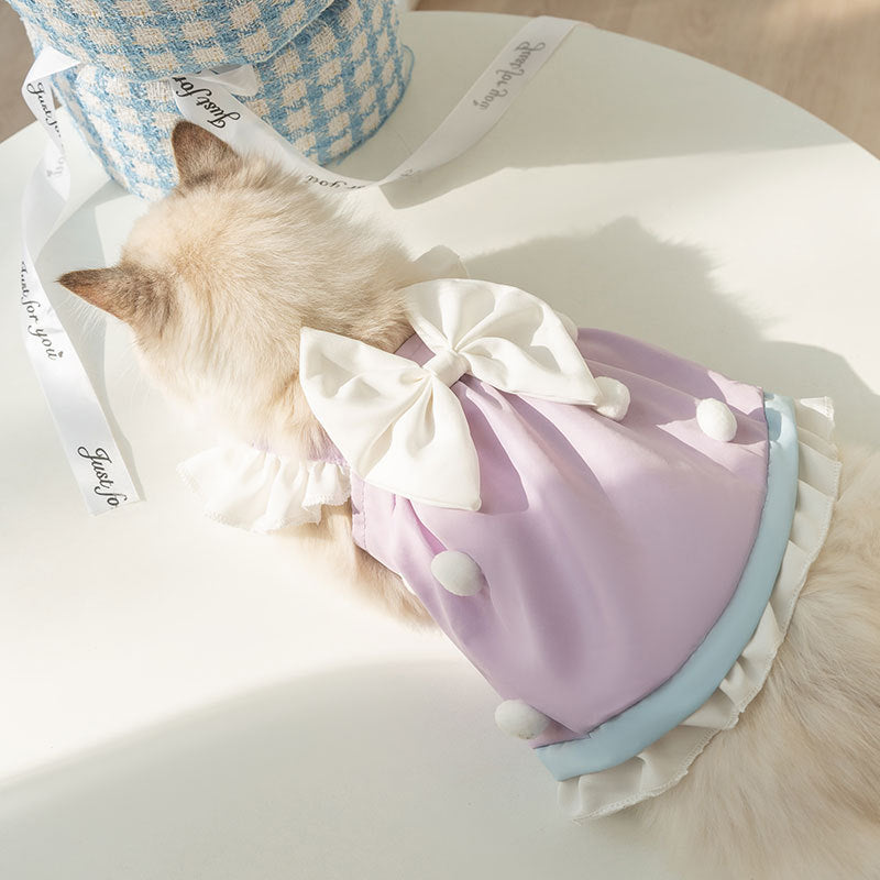 Cute Princess Cat Harness Dress – Bow Design