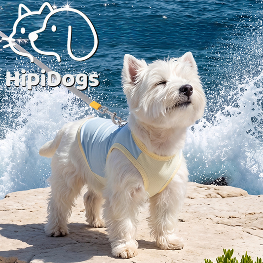 HipiDogs Cooling Dog Vest | Lightweight Breathable Summer Shirt for Dogs