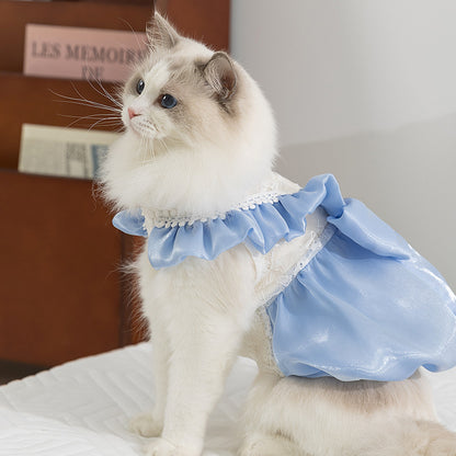 Princess Cat Dress with Bow – Elegant Lace Party Outfit