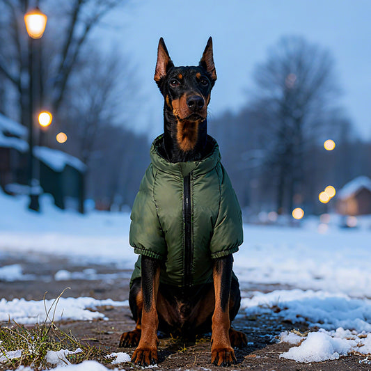 Warm Dog Winter Coat – Waterproof Padded Dog Jacket for Medium Large Dogs Cold Weather