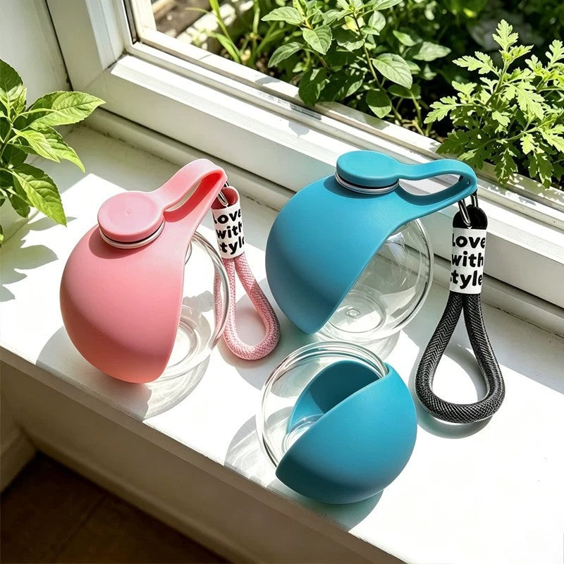 Portable Pet Water Bottle with Carrying Strap