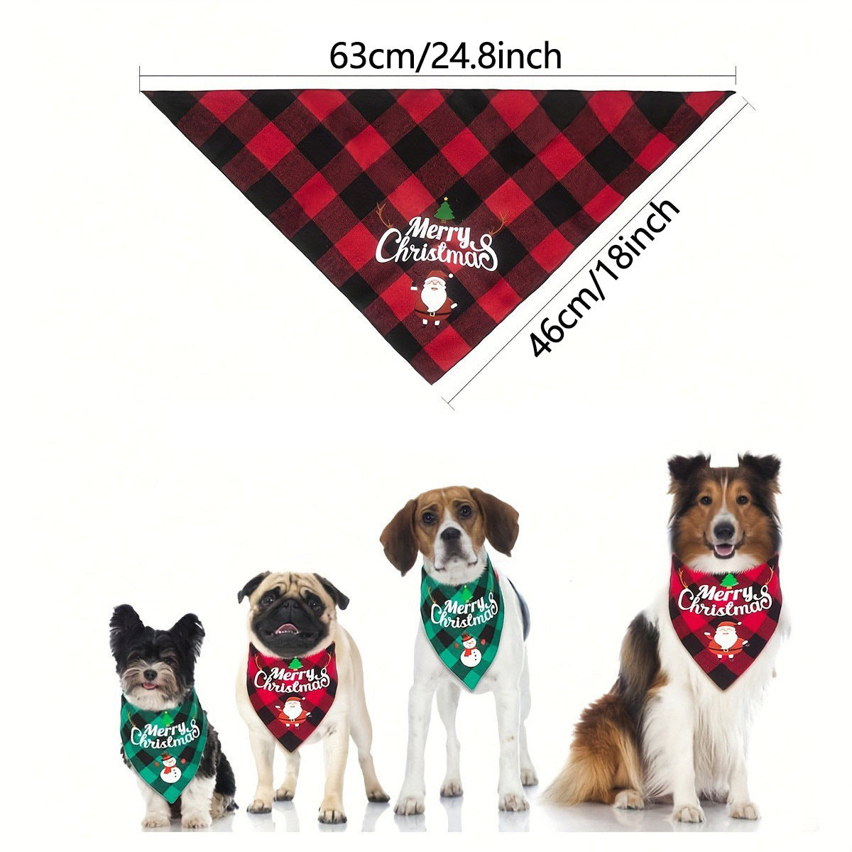 Merry Christmas Dog Bandana | Festive Holiday Bib for Dogs | Perfect Gift for Pets - product photo 3