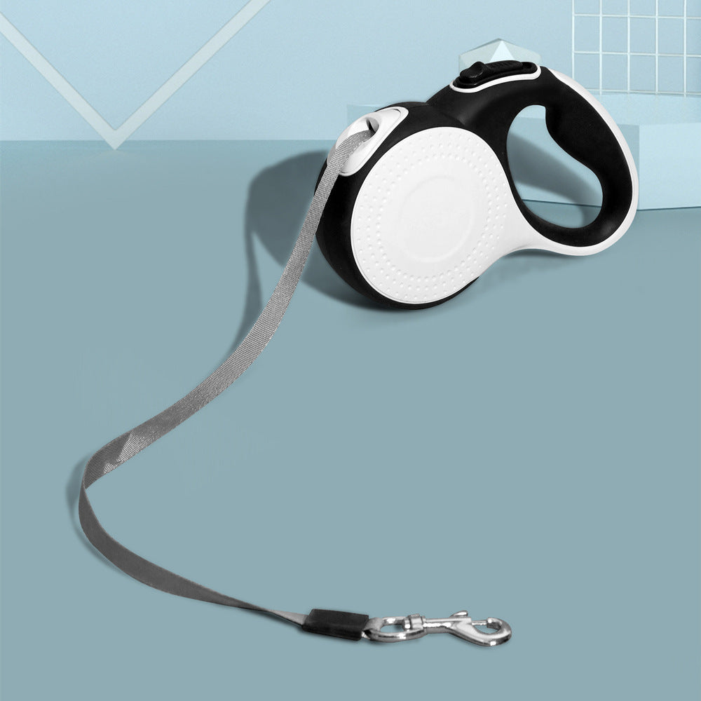 Retractable Dog Leash with Built-In LED Light & Waste Bag Holder