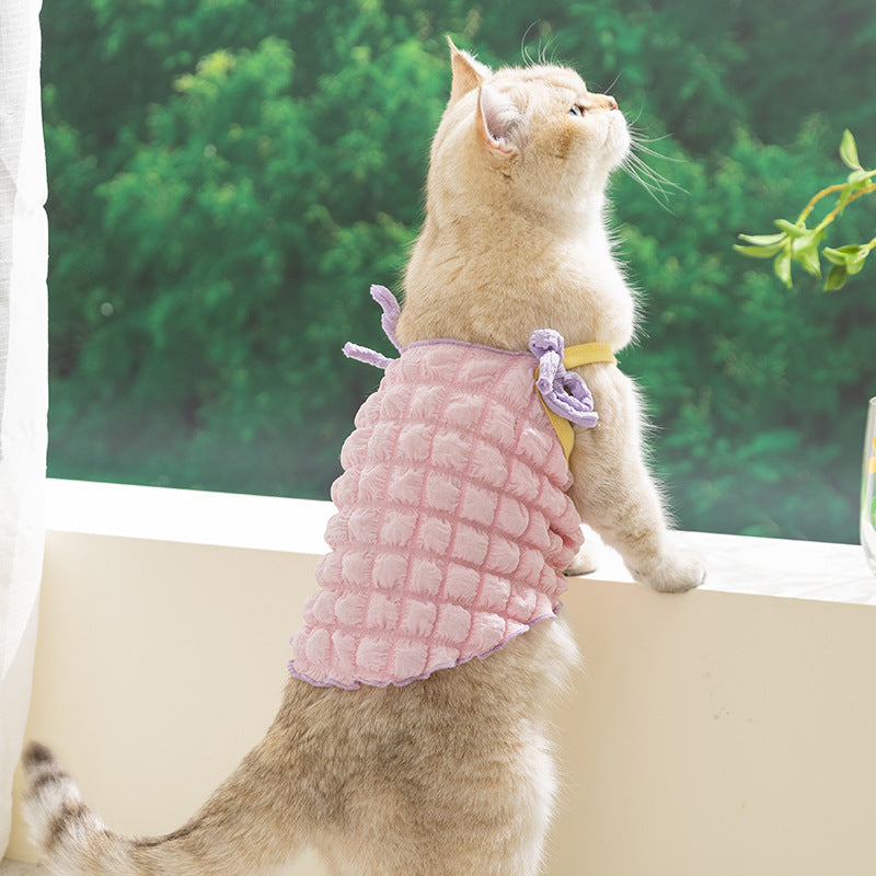 Cute Bow Pet Dress – Soft Summer Outfit for Small Dogs & Cats