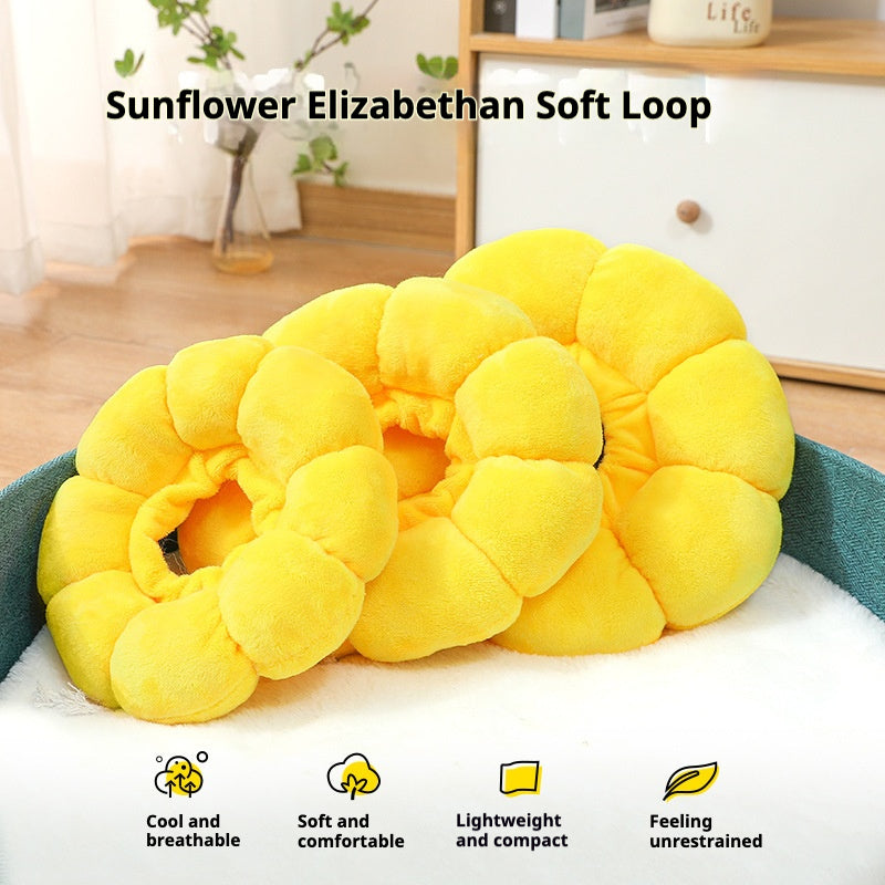 Cute Sunflower Cat Collar - Soft, Comfortable, and Anti-Lick Design for Your Cat's Safety
