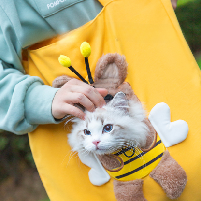 Cat Carrier Tote Bag | Pet Travel Shoulder Bag with Cute Animal Design | Portable Pet Carry Bag for Cats & Small Dogs | HipiDogs