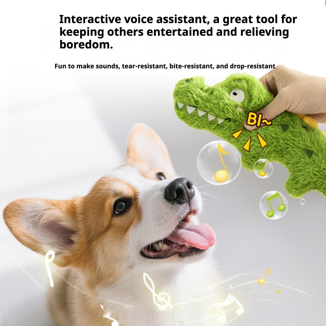 Interactive Plush Dog Chew Toy for Teeth Grinding