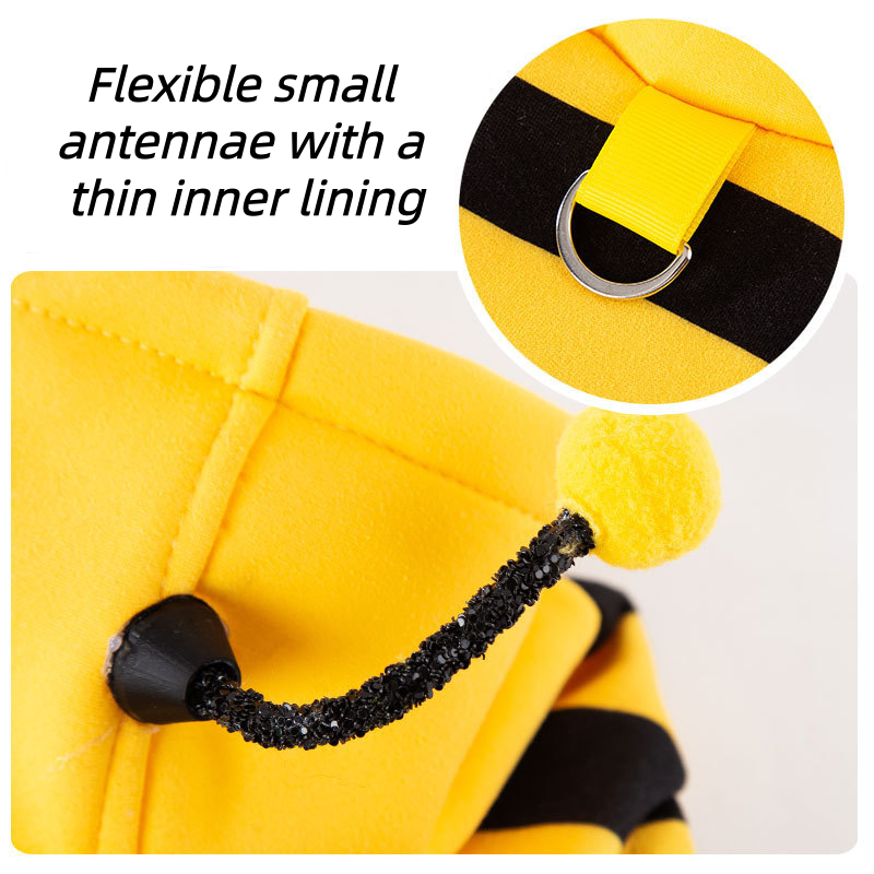 Little Bee Clothes for Cats – Cute Bee Hoodie with Antennas
