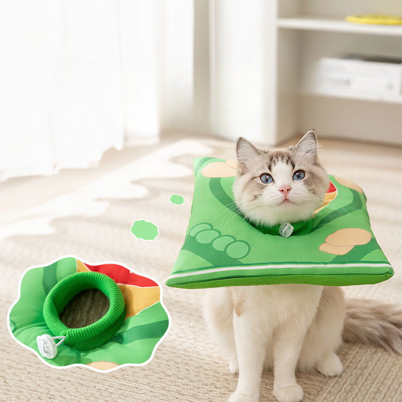 Cute Pet Recovery Collar Pillow | Soft Protective Cat & Dog Cone Alternative | Snack Design Healing Collar for Pets | HipiDogs