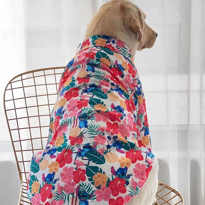 HipiDogs Hawaiian Dog Shirt – Floral Breathable Summer Fit
