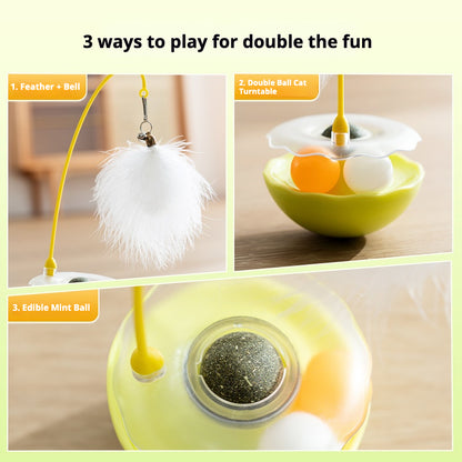 Automatic Interactive Cat Toy – Hands-Free Feather Play for Lazy Cat Lovers