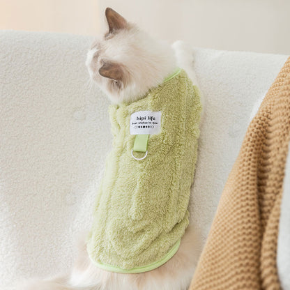 Macaron Series Traction Vest Sweater for Cats