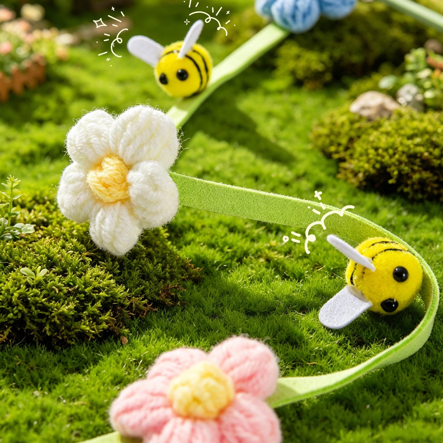 Interactive Cat Teaser Wand Toy with Plush Charms