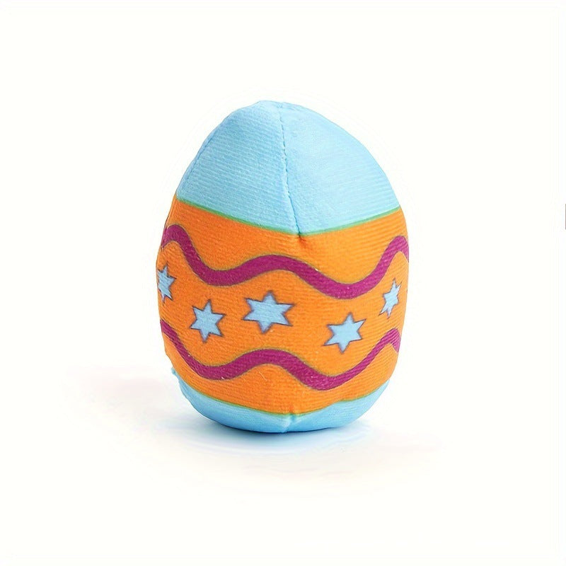 Easter Egg Dog Toy Set | Cute Plush Squeaky Dog Toys for Small & Medium Dogs | Soft Interactive Pet Chew Toys | HipiDogs