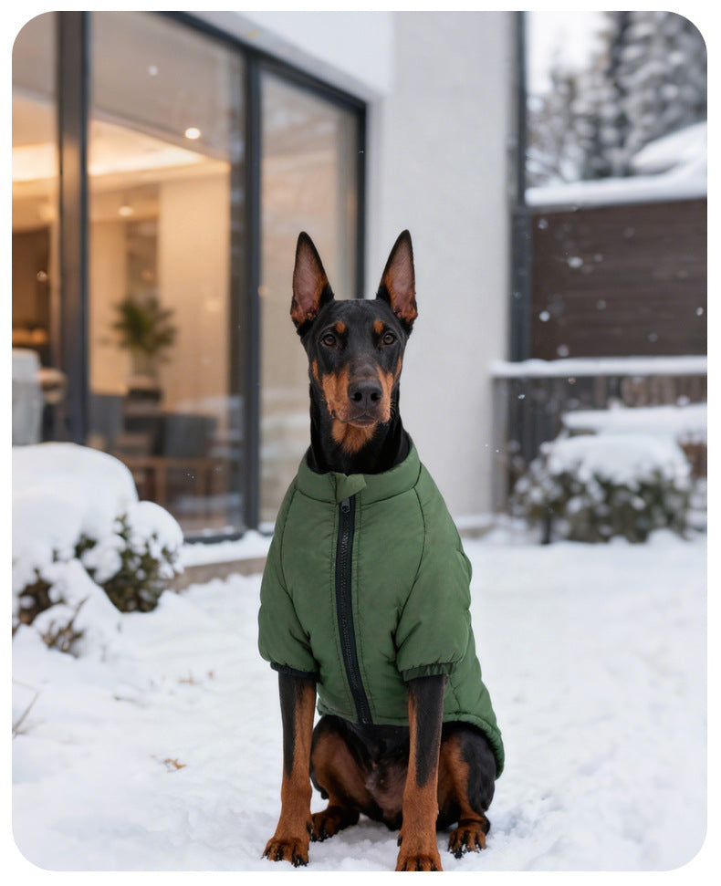 Warm Dog Winter Coat – Waterproof Padded Dog Jacket for Medium Large Dogs Cold Weather