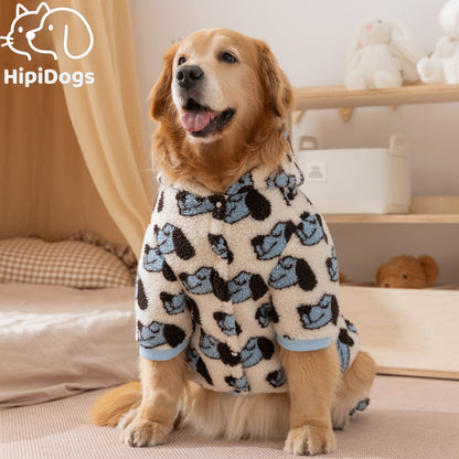 Fleece Hoodie for Large Dogs Soft Warm Puppy Jacket 3XL–8XL