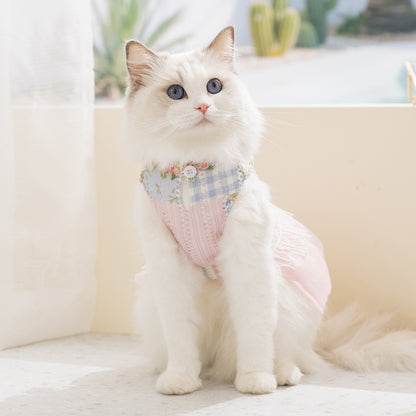 HipiDogs Vintage Floral Princess Dress for Dogs & Cats