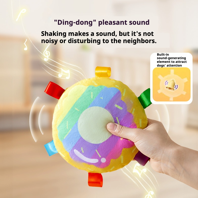 Colorful Pet Plush Frisbee Toy - Durable, Interactive Dog Toy for Fetch and Play