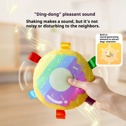 Colorful Pet Plush Frisbee Toy - Durable, Interactive Dog Toy for Fetch and Play