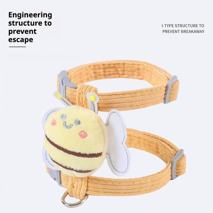 Cute Bee-Themed Cat and Dog Harness with Leash – Soft, Adjustable, and Escape-Proof for Outdoor Walks