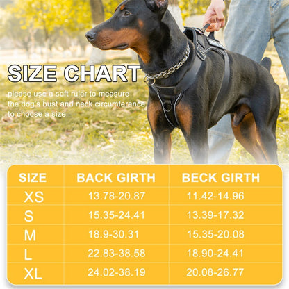 Service Dog Harness Vest – Breathable No Pull Working Dog Harness with Adjustable Straps for Large Dogs