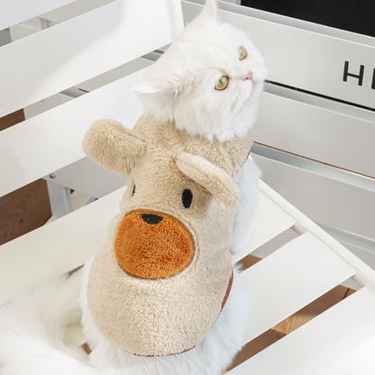 Plush Cat Hoodie with Ears – Warm Cartoon Fleece Cat Jacket for Winter, Soft Cozy Kitten Outfit