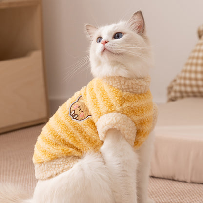 Cozy Fleece Sweater for Cats Soft & Warm Pet Shirt