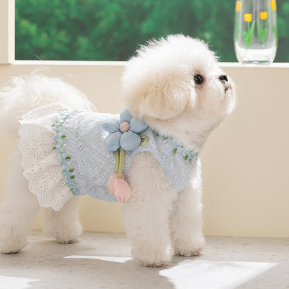 HipiDogs Floral Lace Princess Dress for Dogs & Cats