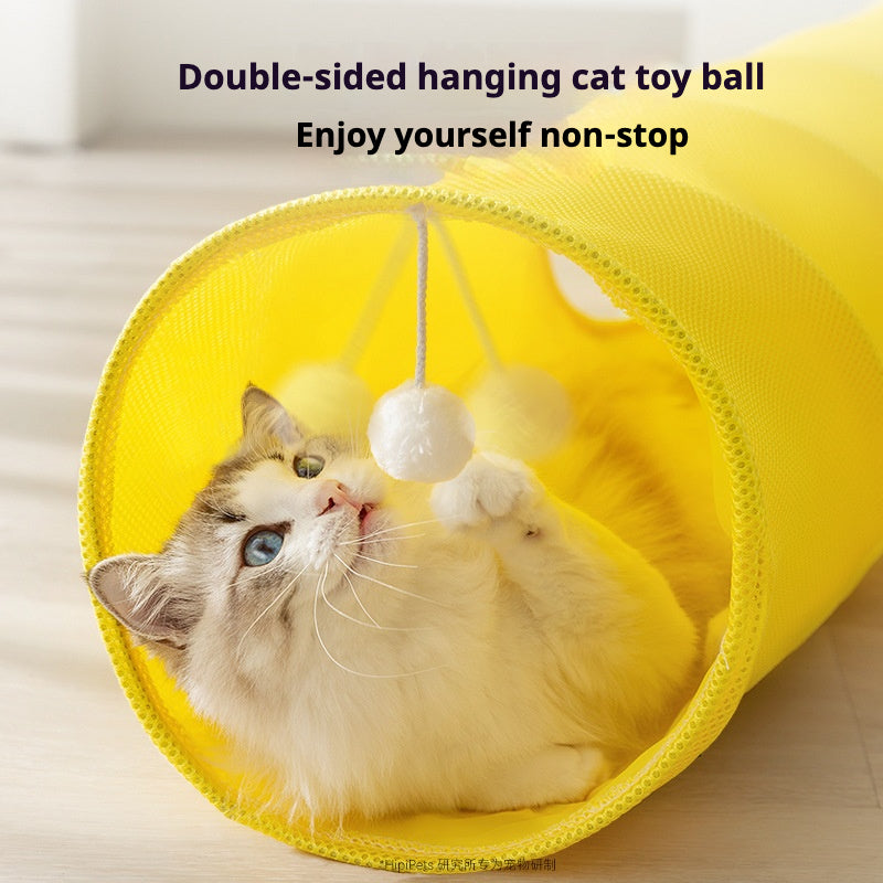 Foldable Cat Tunnel Toy – Fun & Compact Play for Cats