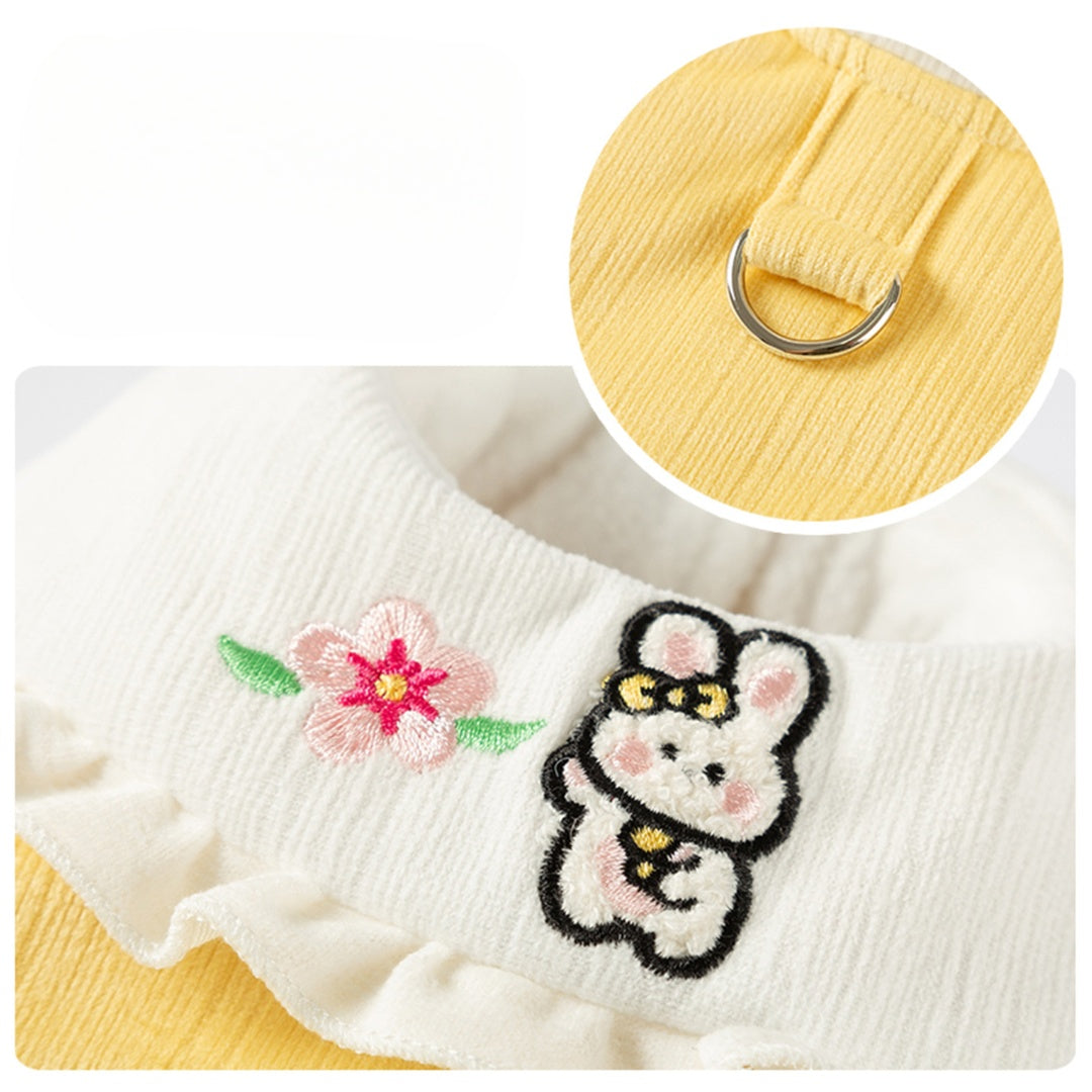 Cute Bunny Cat Sweater | Soft Warm Pet Clothes for Cats & Small Dogs | Winter Rabbit Tail Cat Outfit | HipiDogs