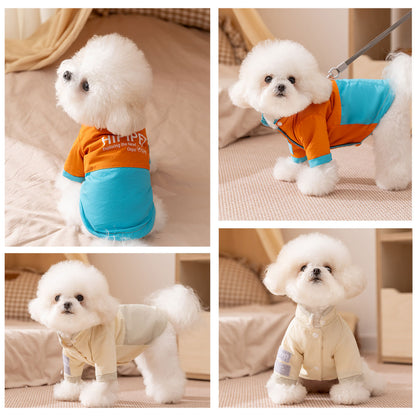 Color-Blocked Pet Sweater - Small Dog Warm Coat